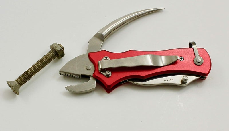 Myerchin Sailors Tool Linerlock with Red Anodized Aluminum Handle - Image 3